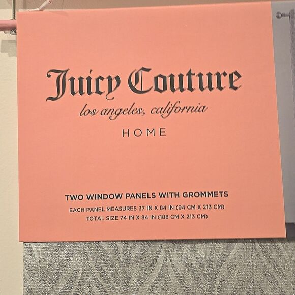 Juicy Couture Home Dainty Chic Two Window Panels w/Grommets - Picture 6 of 8
